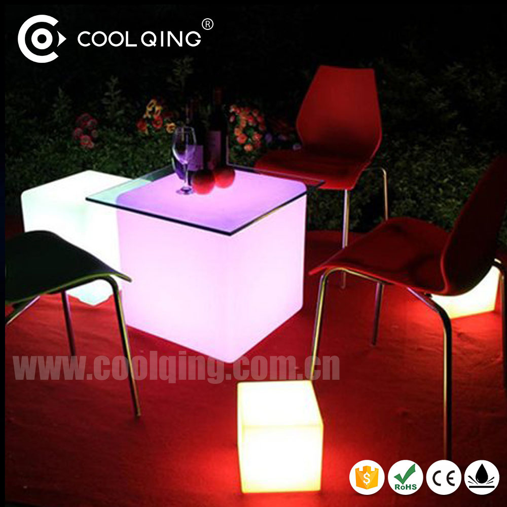 Cool Bar / club / party / wedding illuminated 60cm led cube Table lighting funiture