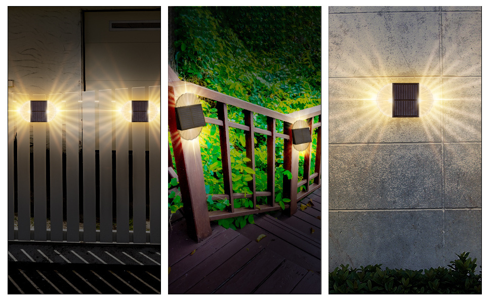 Outdoor Wall Lamp For Exterior Waterproof Garden Decoration Home Night Light Solar Wall Light Led