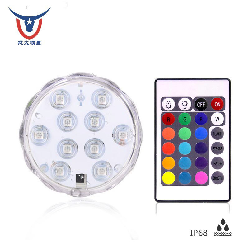 Waterproof Submersible Led Lights Wedding Tea Light Remote Controlled Swimming Pool Light With Rgb Color Changing