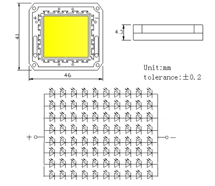 sell COB 80w 6500K white cob led for working lights