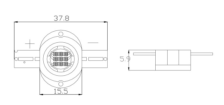 10w green high power led chip for green led laser pointer