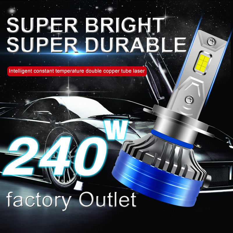 Super Bright Led Headlight Bulb H11 9006 9007 9004  240W 6500K 12v Car Headlight Dual copper pipes 1 buyer