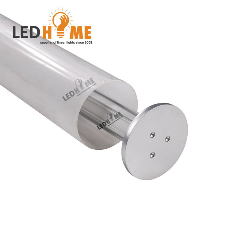 76mm Round Shape Pendant Light Tube Aluminum Profile 360degree Beam Angle Tube LED PROFILE