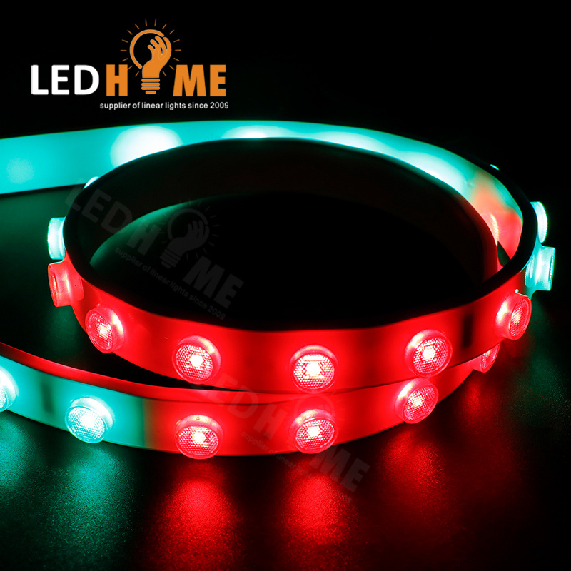 LEDHOME IP67 Flexible Wall Washer Strip With Lens Beam Angles 15 30 45 15*60 Degree White 2700k 3000k 4000k RGB Strip Light