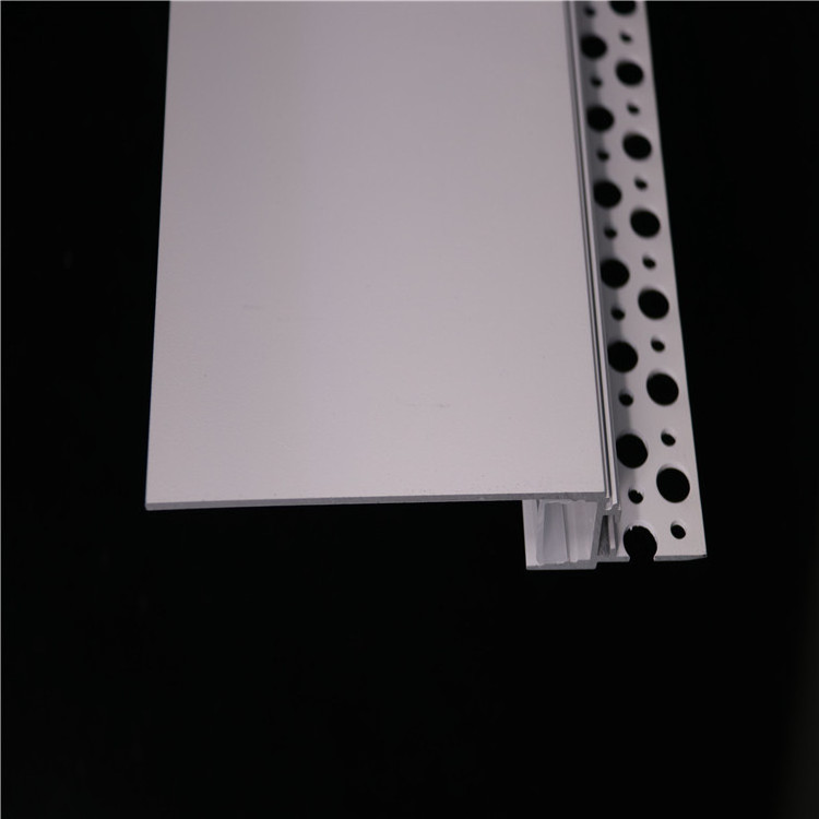 Anodized Silver Architectural Gypsum Plaster Aluminium Extrusion LED Profile for Dry Wall