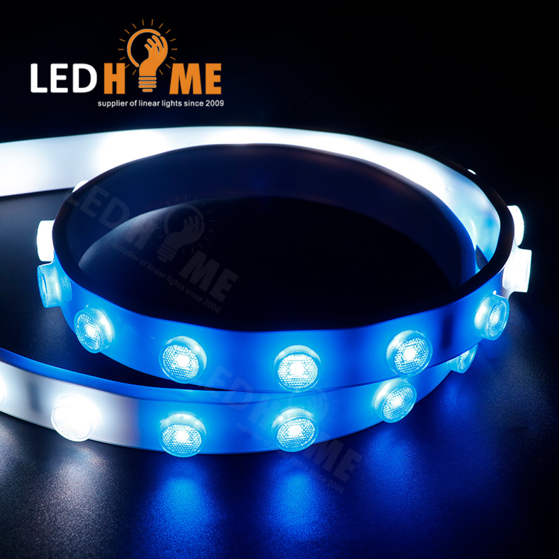 LEDHOME IP67 Flexible Wall Washer Strip With Lens Beam Angles 15 30 45 15*60 Degree White 2700k 3000k 4000k RGB Strip Light