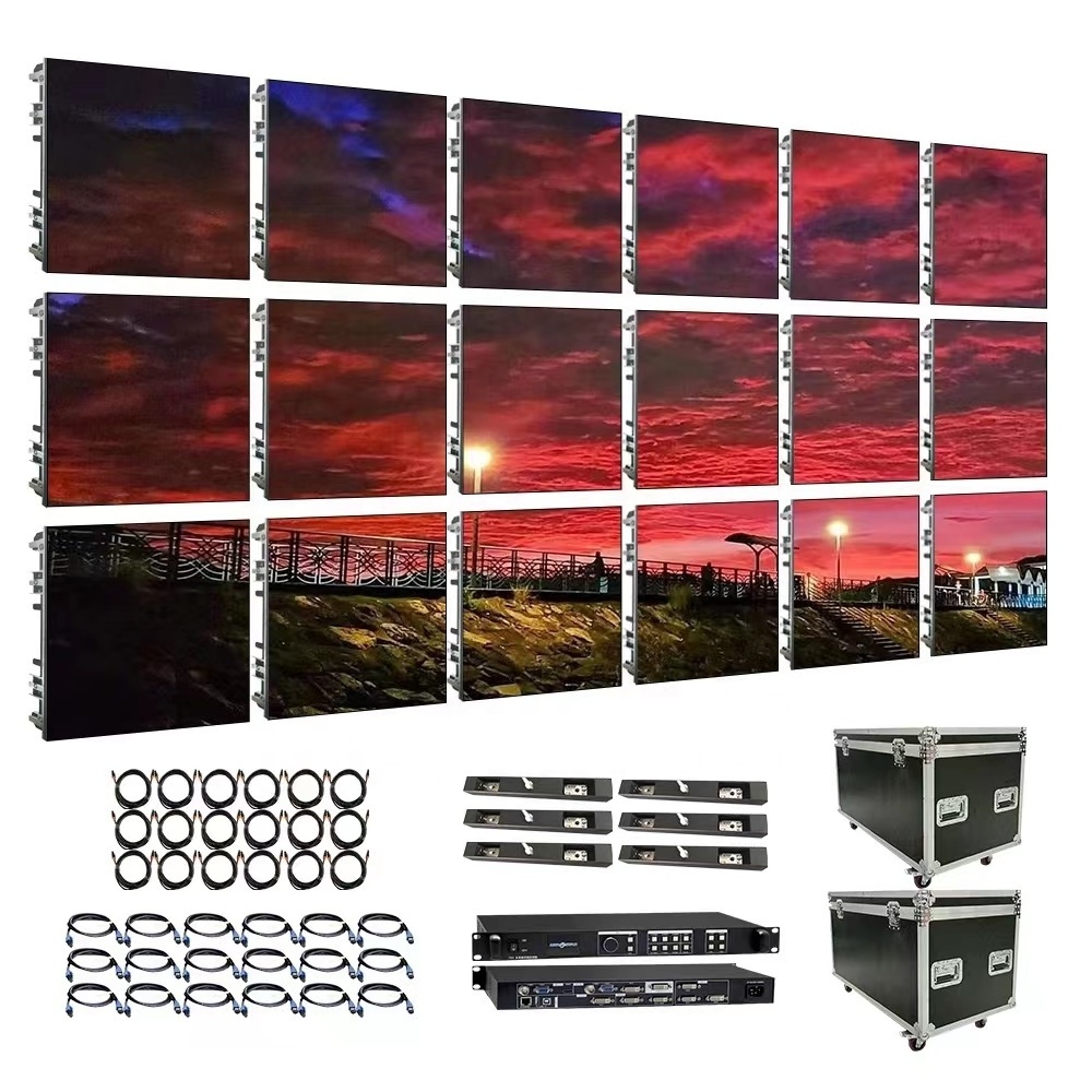 LED Wall Truss P3.91 P4.81 Smd1921 Indoor Outdoor led Screen 500*500 Rental Full Color Black LED Display 3x2 customization size