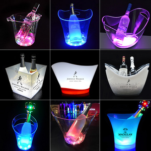 2019 big night club wine led ice bucket holder champagne corona beer stainless steel metal plastic ice bucket acrylic