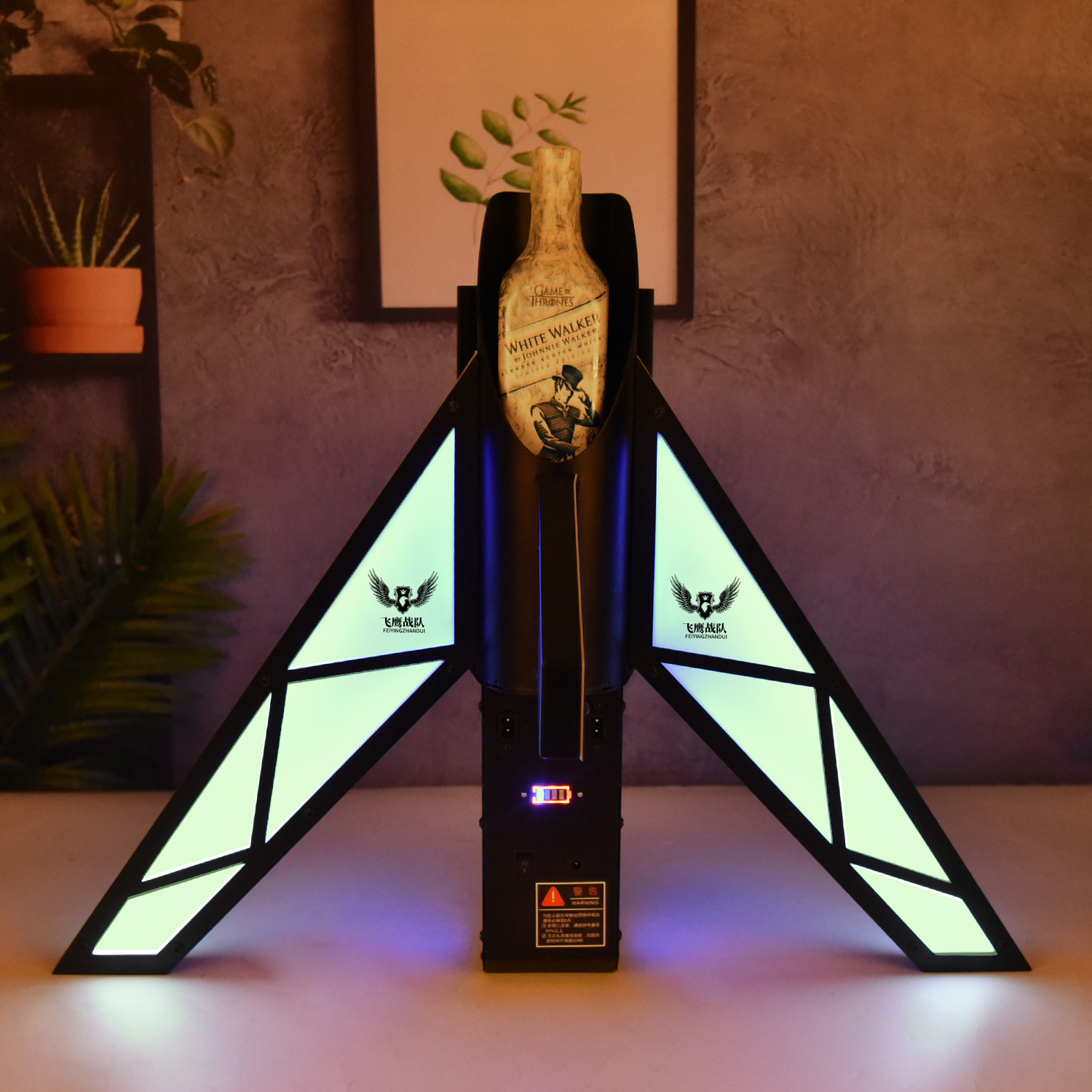 Customized Night Club Bar Lounge Logo T-Worthy Hennessy XO airplane take off LED Bottle Presenter Glorifier Display VIP Service