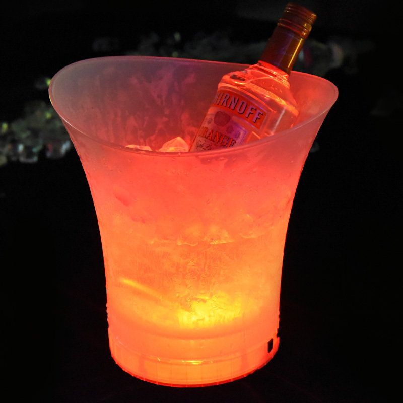 Best cheaper china factory club sparklers plastic for beer bottle 5l ps clear led light ice bucket