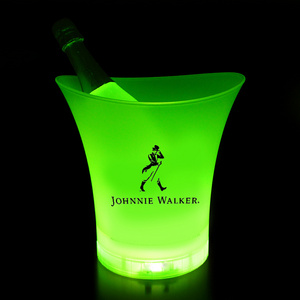 custom plastic led beer drink light up ice bucket for bar