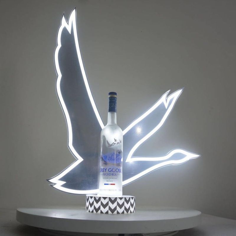 Nightclub  Acrylic Liquor Grey Goose Vodka  Bottle Display Presenter Vip Stand