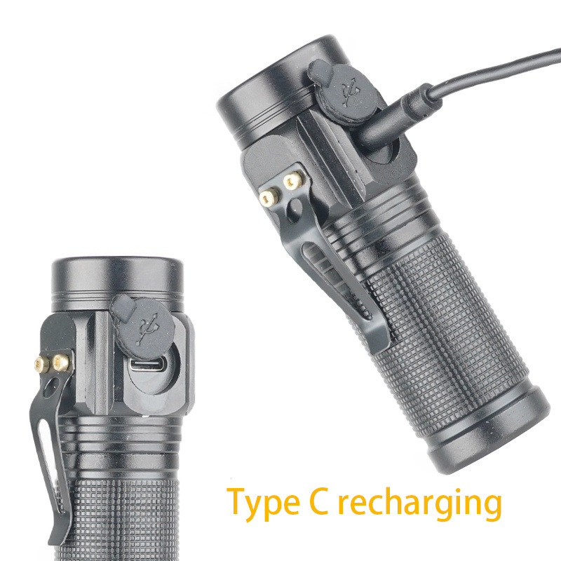 EDC aluminum small led pen flashlight with clip and cut 3*LED highlight small pocket torch mini magnet base flashlight