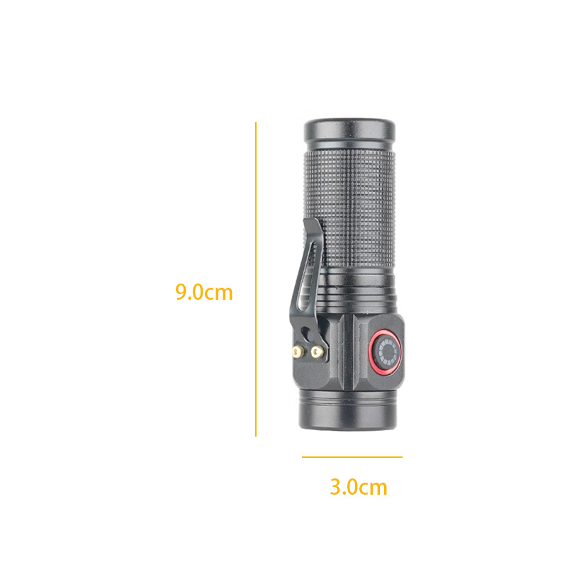 EDC aluminum small led pen flashlight with clip and cut 3*LED highlight small pocket torch mini magnet base flashlight