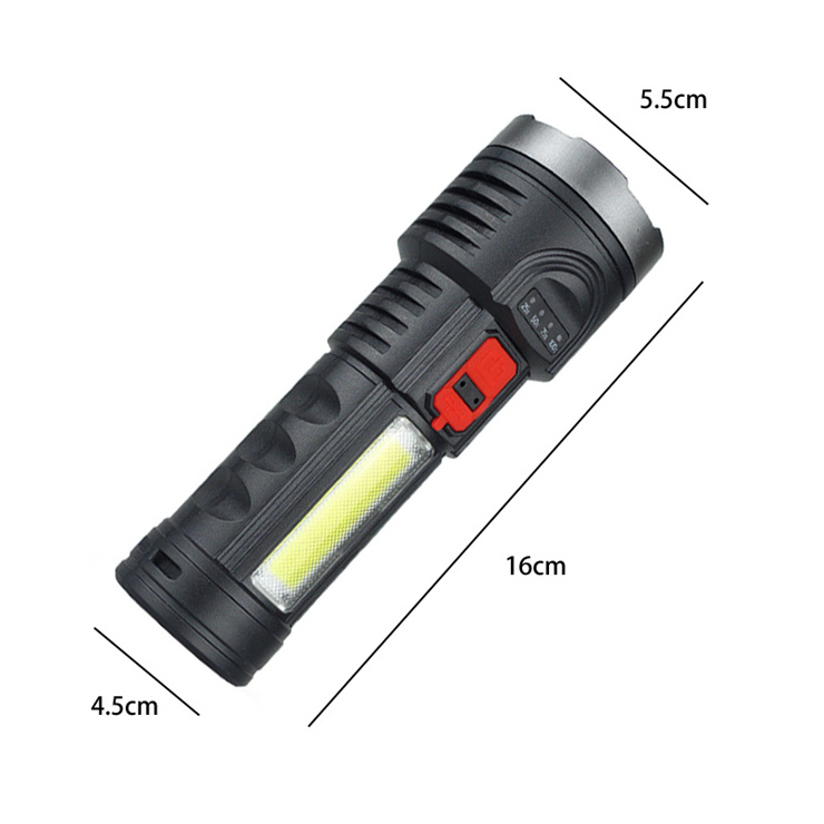 ABS plastic high power flashlight led torch light battery flashlight powerful led torch long range flashlight