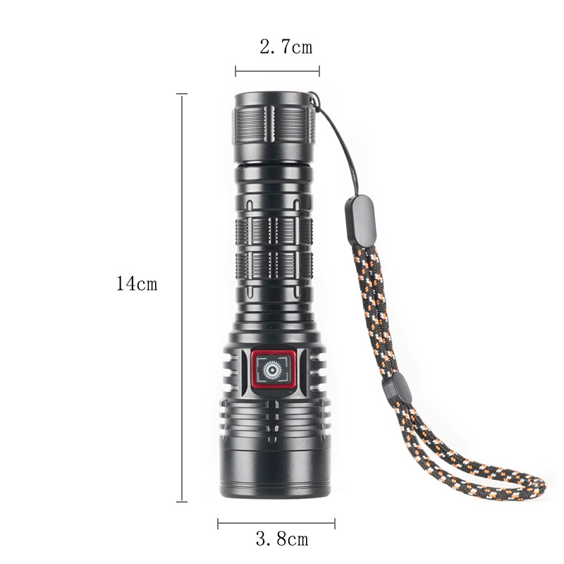 Sst40 Flashlight High Power Led Torch Super Bright Light 21700  Long Range Powerful Rechargeable Battery Led Flashlight