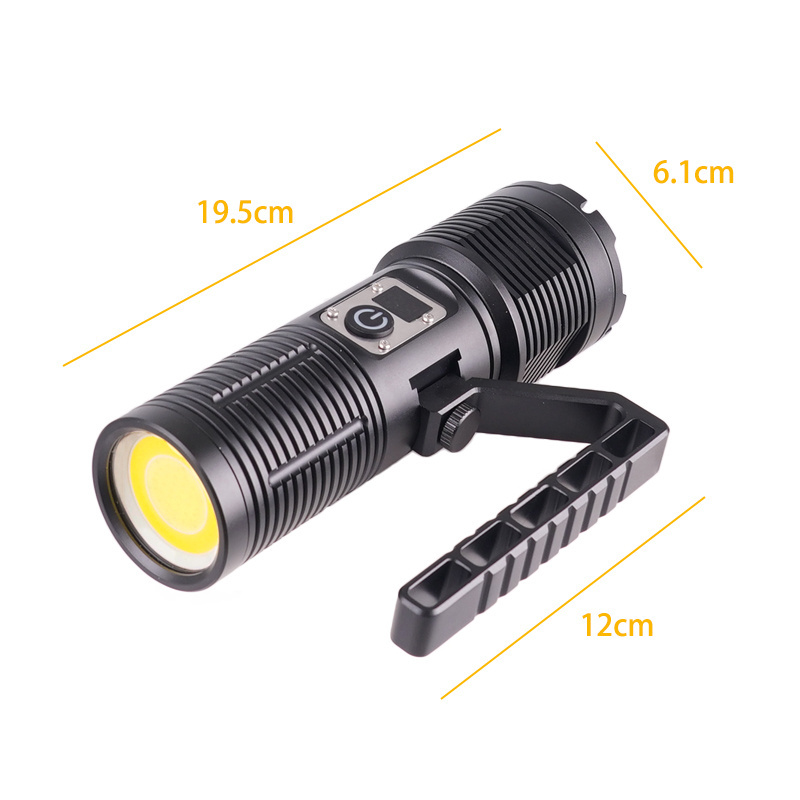 heavy duty waterproof flashlight long focus torch torchlight powerful  lep white laser flashlight