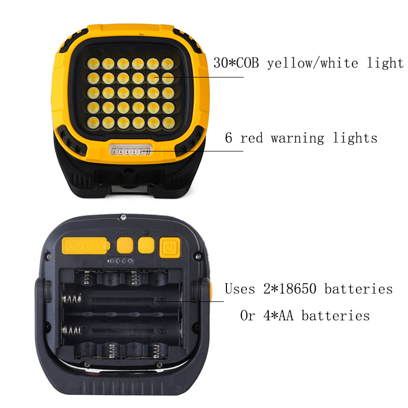 2024 COB working flood light chargeable light led lamp work zone rechargeable led worklight multifunction magnet working light