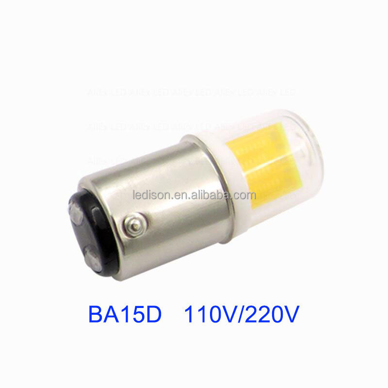 BA15D 220V 120 Volt Double Contact Bayonet Base LED Light Bulbs 20Watt Replacement T3 T4 C7 S6 B15 3W LED Sewing Machine Bulbs