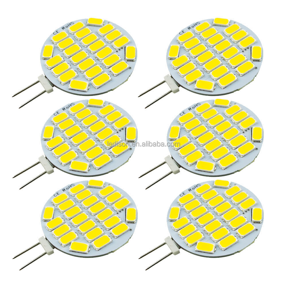 3W Bi-Pin LED Round Wafer Disc Light Bulb 20-30 Watt Equivalent Daylight White 6000K for Puck Lights in RV Trailers Campers