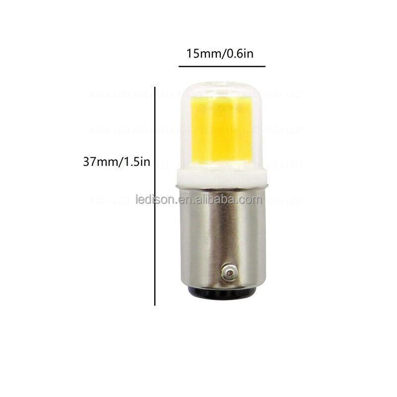 BA15D 220V 120 Volt Double Contact Bayonet Base LED Light Bulbs 20Watt Replacement T3 T4 C7 S6 B15 3W LED Sewing Machine Bulbs