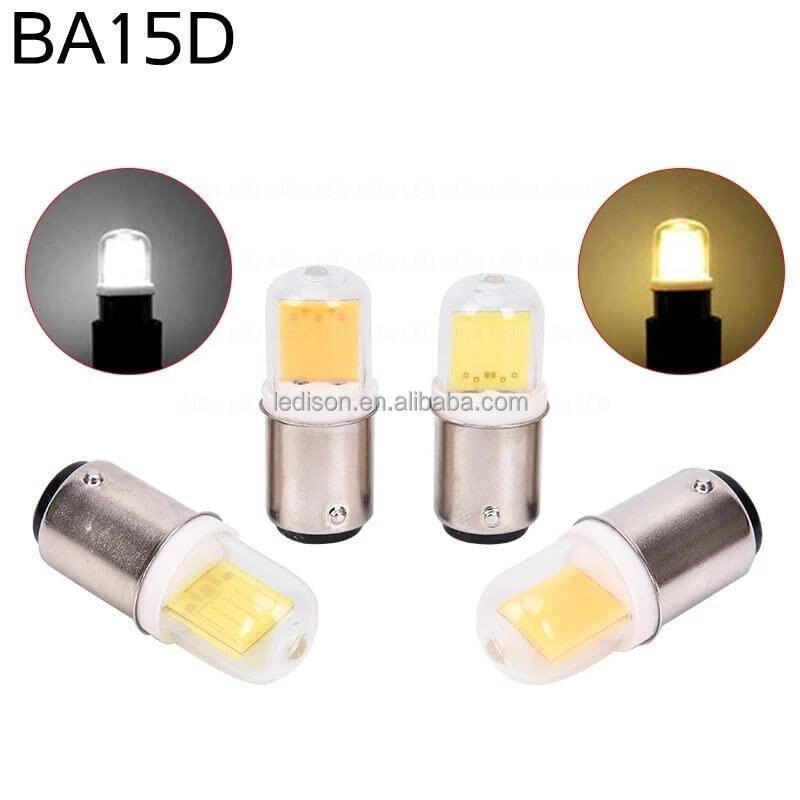 BA15D 220V 120 Volt Double Contact Bayonet Base LED Light Bulbs 20Watt Replacement T3 T4 C7 S6 B15 3W LED Sewing Machine Bulbs