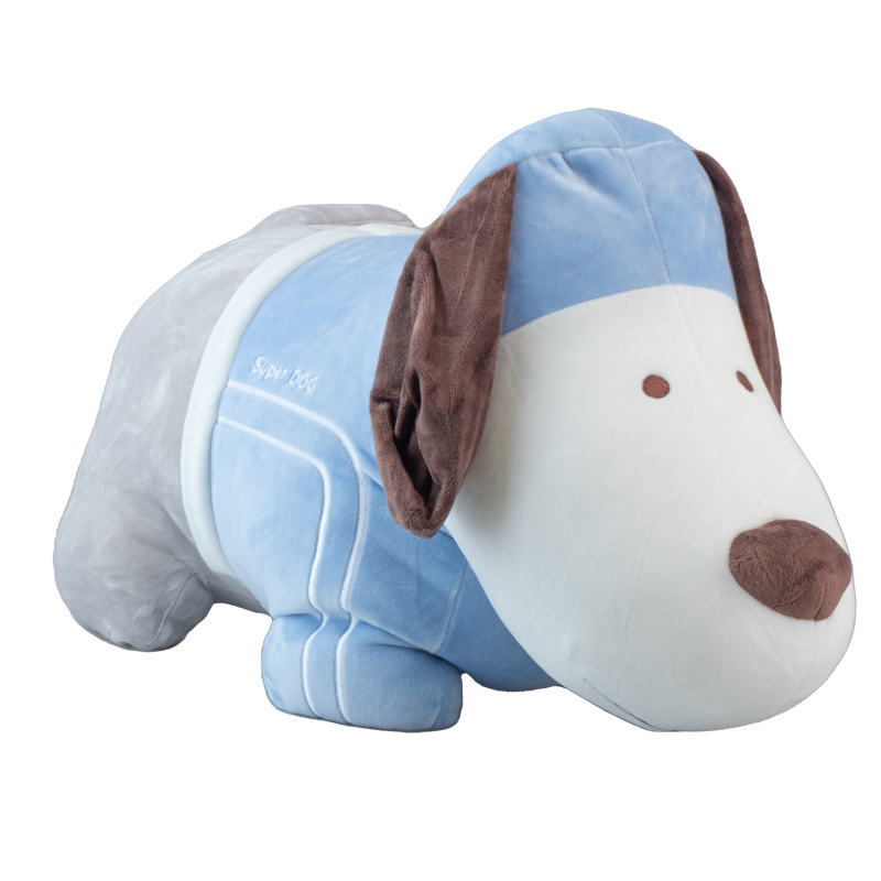 Leyan 18 inches Wholesale Soft kawaii cute plushie peluche animal Blue Dog stuffed Animal plush toy