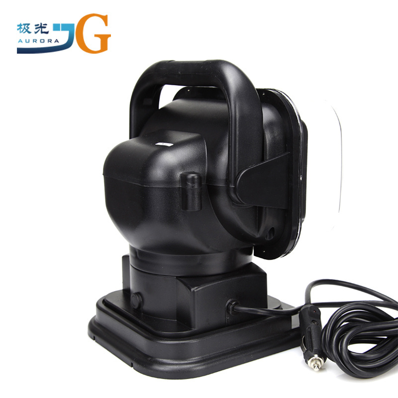 50W Spot Black White 50M Wireless Remote Control Boat Marine LED Searchlight Light