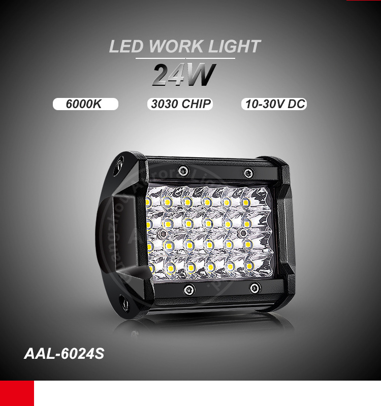 Factory Cheap 6led Offroad Auto Driving Working Lights Truck Car Two Rows 4inch 18W Led Work Light Bar