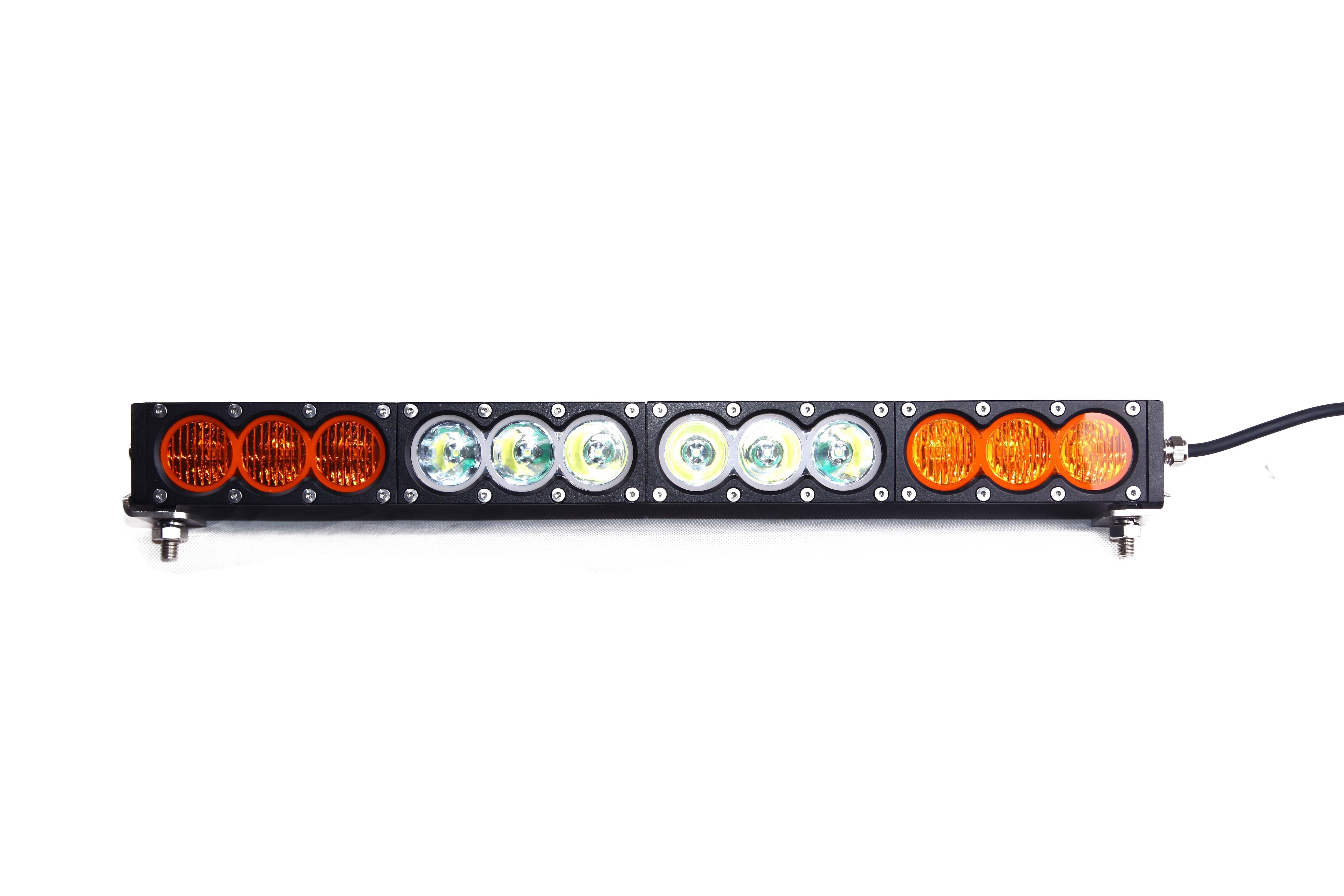 Aurora Dual Color Single Row 4WD Barra 4x4 Car Offroad LED Light Bar for Carros Truck Lighting