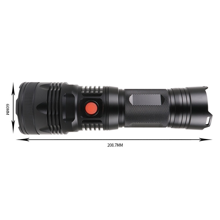 Portable Hunting Torch Black Long Range Super Bright Powerful 1000 Lumens Tactical Laser usb Rechargeable Led Flashlight