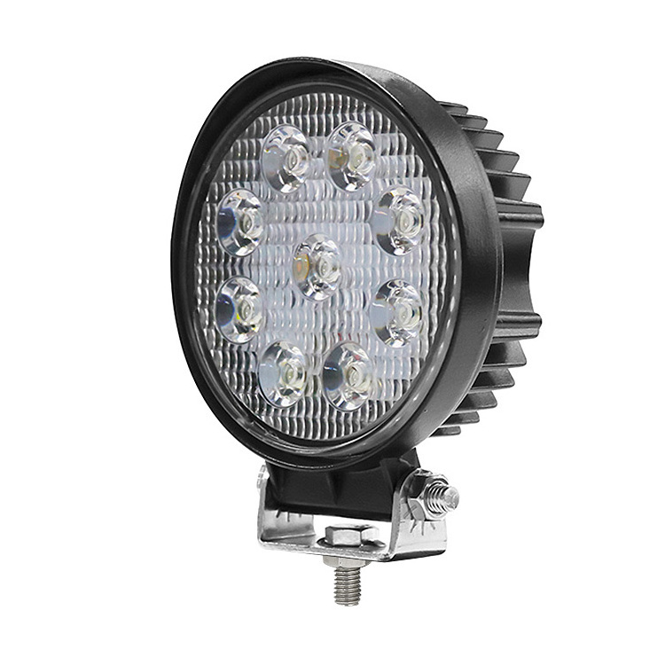 4 Inch 27W 9 Led 12 24 Volt LED Light Round Square Tractor Off Road Truck Working Lights Led Work Light