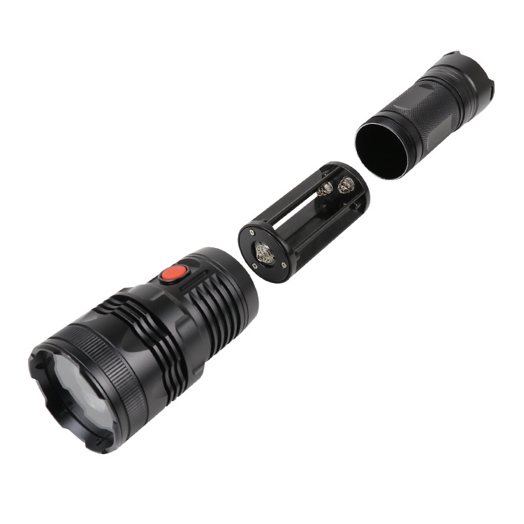 Portable Hunting Torch Black Long Range Super Bright Powerful 1000 Lumens Tactical Laser usb Rechargeable Led Flashlight