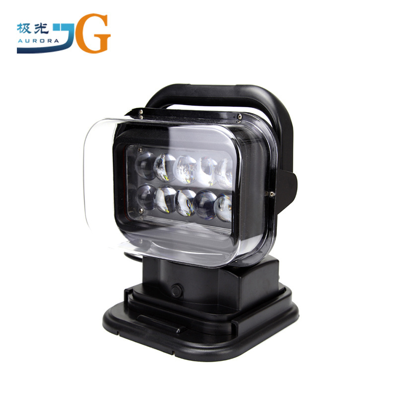 50W Spot Black White 50M Wireless Remote Control Boat Marine LED Searchlight Light