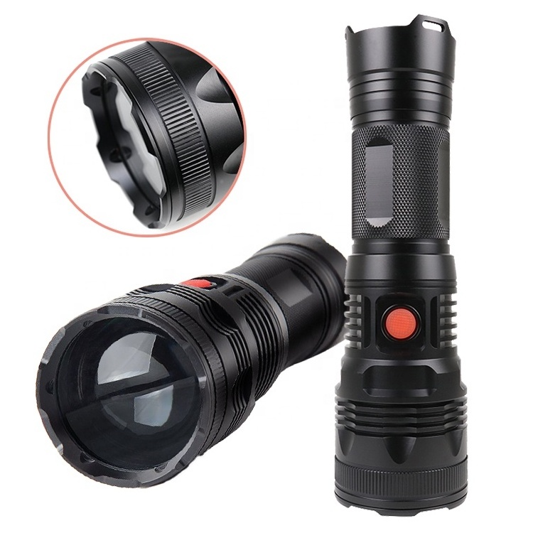 Super Bright Powerful Flashlight LED Aluminum 1KM 500LM Laser Torch Light Long Range for Hunting