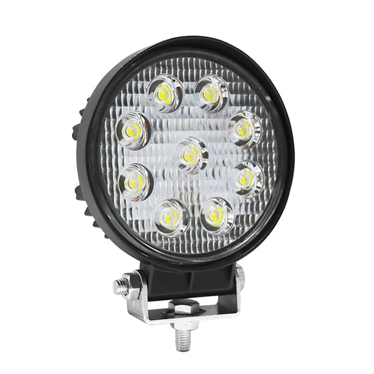 4 Inch 27W 9 Led 12 24 Volt LED Light Round Square Tractor Off Road Truck Working Lights Led Work Light