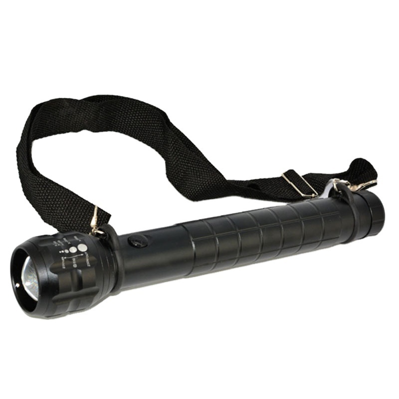 Security D Size Battery Operated Powerful LED D Cell Flashlight with Nylon Strap 18650 battery Torch