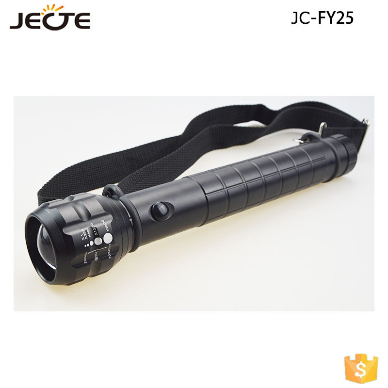 Security D Size Battery Operated Powerful LED D Cell Flashlight with Nylon Strap 18650 battery Torch