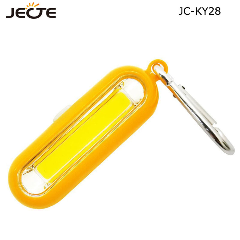 Plastic Popular Portable Mini COB led flashlight keychain Handy Lamp Carabiner led keychain For Home Camping Outdoor Emergencies