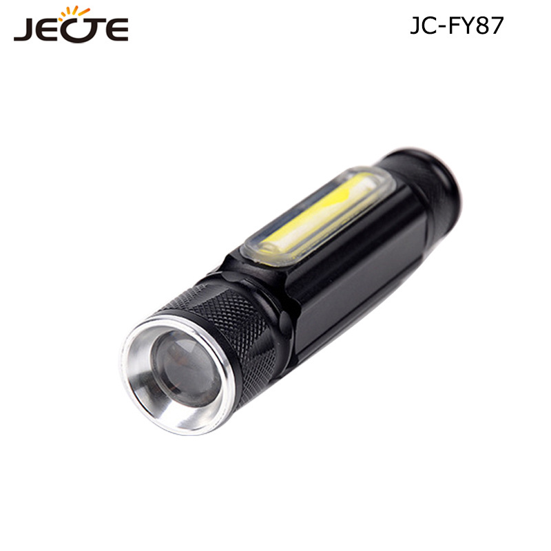 Newest T6+Cob Led Flashlight Magnet Telescopic Focus Mini Hand Torch Usb Flashlights