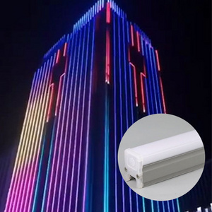 24v 12w Building decoration  DMX Led outdoor facade linear strip lighting 3in1 RGB led tube line light