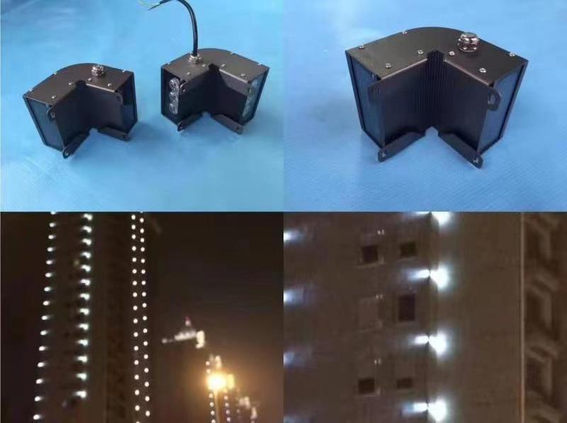 Outdoor Two Sides Aluminum LED Building Facade Wall Food Lamp Aluminum 6W LED Wall Corner Light