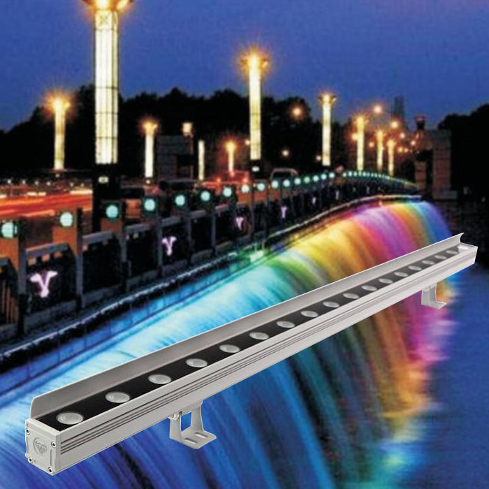 Bridge Building Lighting Outdoor 24V RGB DMX512 led Wall Washer Aluminum Led Linear Light bar