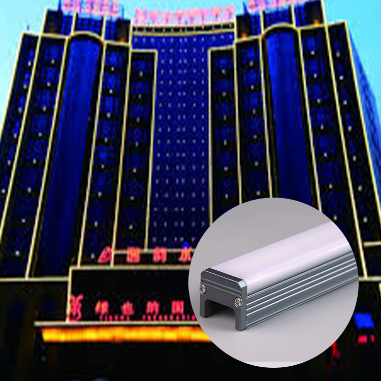 Building decorative lighting exterior LED linear facade display RGB led digital tube lights