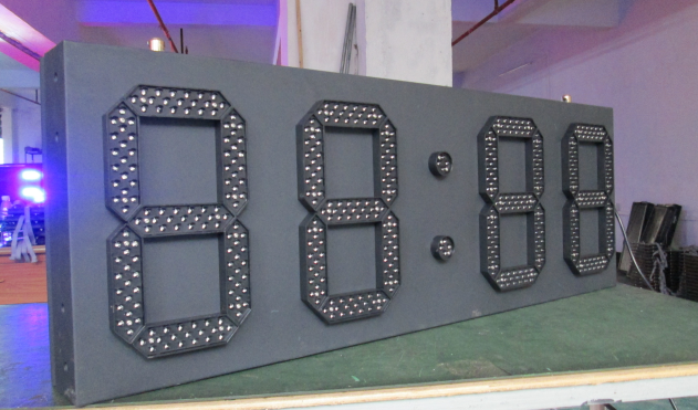 Green 88:88 Led Sign GPS Led Clock Sign 8inch Single Color Digit Indoor Outdoor LED TIME display