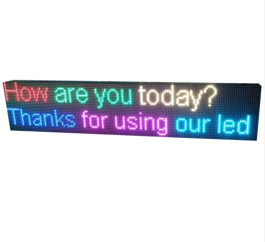 WIFI/USB Control P5/P10 full color/single color moving message welcome open P10 scrolling text led display sign