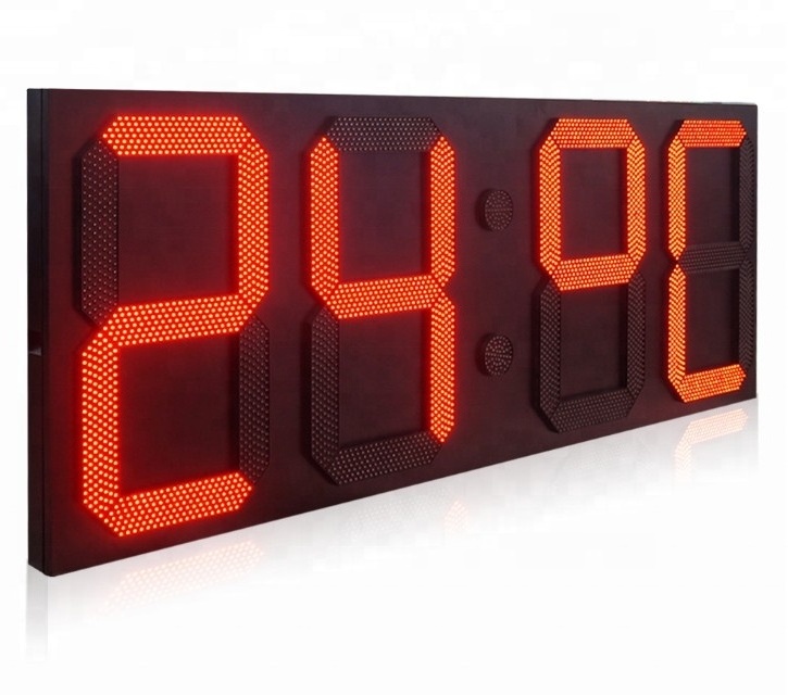 88:88 single green amber red led time temperature sign 7 segments 4 digitals display board outdoor temperature display