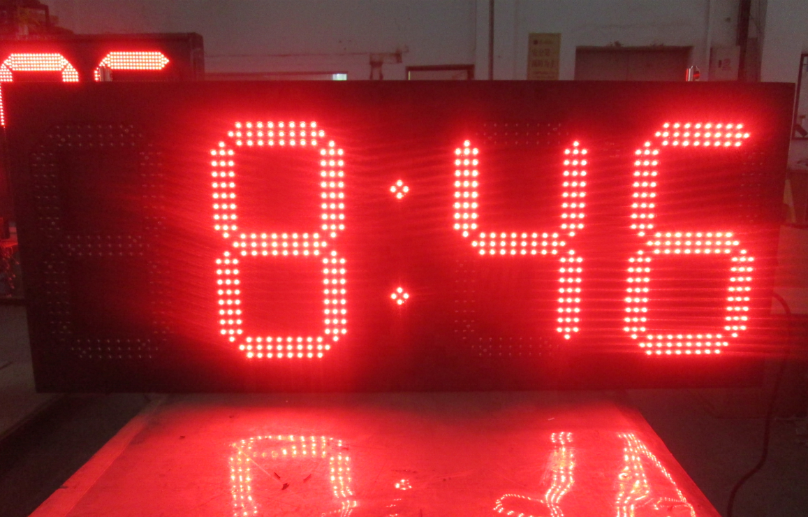 88:88 single green amber red led time temperature sign 7 segments 4 digitals display board outdoor temperature display