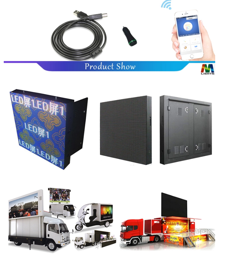 2048x1280mm Outdoor p8 mobile advertising led screen /vehicle/van/trailer/ mounted truck led display led panel tricycle