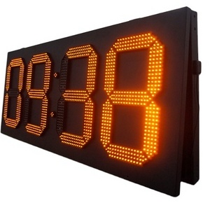 88:88 single green amber red led time temperature sign 7 segments 4 digitals display board outdoor temperature display